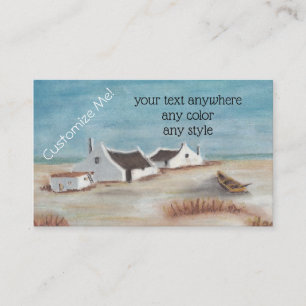 Carte De Visite Personnalisez ce dessin de cottage de cap