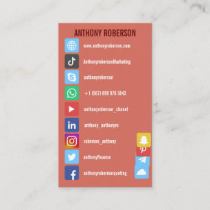 Carte De Visite Personnalisez entièrement les icônes avec 4 cart