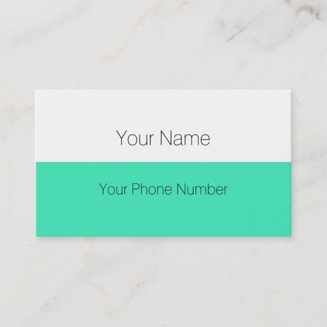 Carte De Visite Personnalisez votre texte, image et couleur arrièr (Devant)