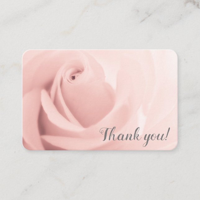 Carte De Visite Personnalité de la rose rose du désert Merci (Devant)