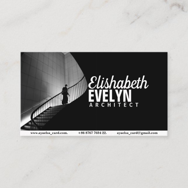 Carte De Visite Personne Marchant Sur Les Escaliers En Niveaux De  (Devant)