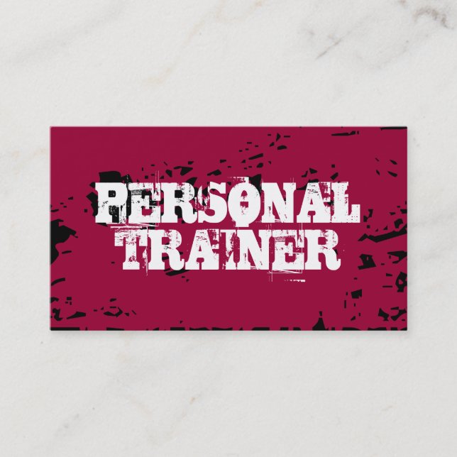 Carte de visite personnel d'entraîneur (Devant)
