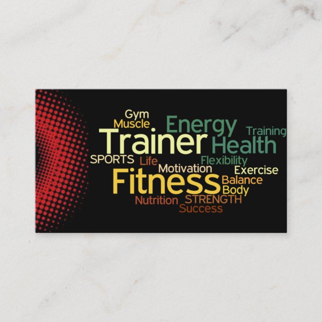 Carte de visite personnel d'entraîneur (Devant)