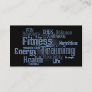 Carte de visite personnel d'entraîneur