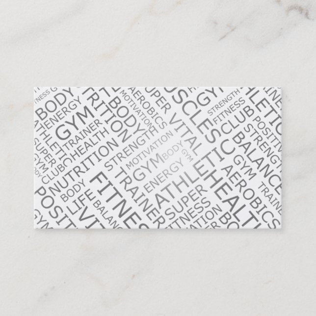 Carte de visite personnel d'entraîneur ou de (Devant)