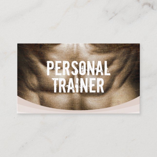 Carte De Visite Personnel Entraîneur Professionnel Fitness Gym (Devant)