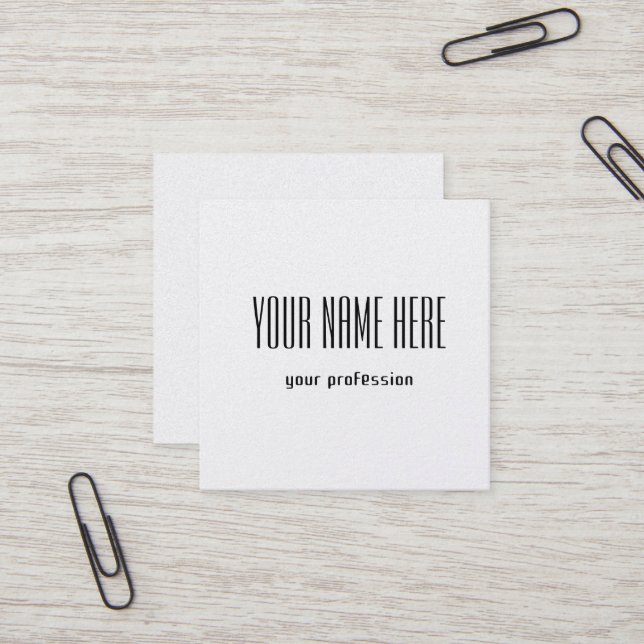 Carte de visite personnel personnalisé (Devant/Arrière en situation)