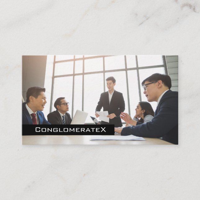 Carte De Visite Personnes d'affaires dans la salle de conseil (Devant)