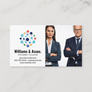 Carte De Visite Personnes d'affaires en costume Logo Corp