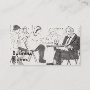 Carte De Visite Personnes dans un café utilisant des téléphones po