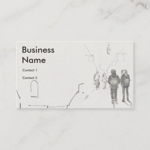 Carte De Visite Personnes marchant à travers une galerie marchande