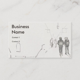 Carte De Visite Personnes marchant à travers une galerie marchande