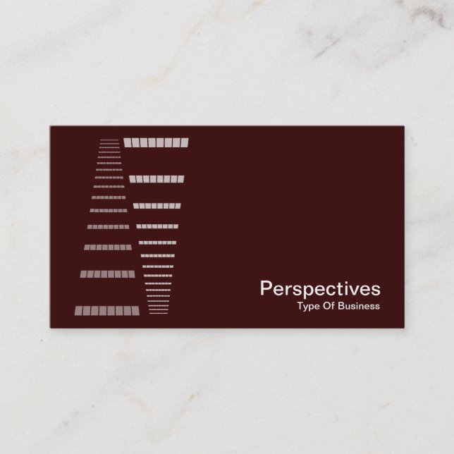 Carte De Visite Perspectives - Blanc sur Brown foncé (Devant)