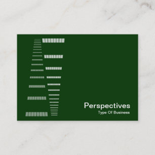 Carte De Visite Perspectives - Blanc sur Vert foncé