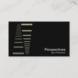 Carte De Visite Perspectives - Crème et Blanc sur Noir