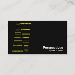 Carte De Visite Perspectives - Jaune et blanc sur noir