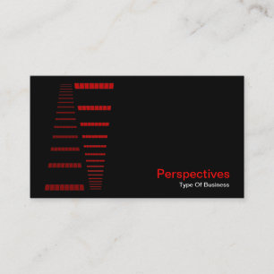 Carte De Visite Perspectives - Rouge et blanc sur noir