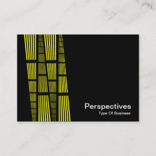 Carte De Visite Perspectives v2 - Jaune et blanc sur noir