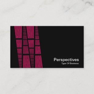 Carte De Visite Perspectives v2 - Neon rouge et blanc sur noir