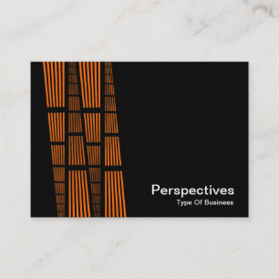 Carte De Visite Perspectives v2 - Orange et blanc sur noir