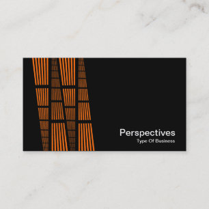Carte De Visite Perspectives v2 - Orange et blanc sur noir