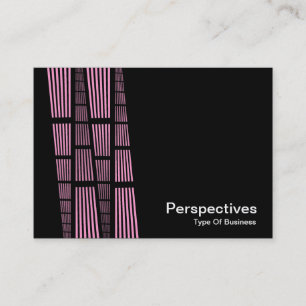 Carte De Visite Perspectives v2 - rose et blanc sur noir