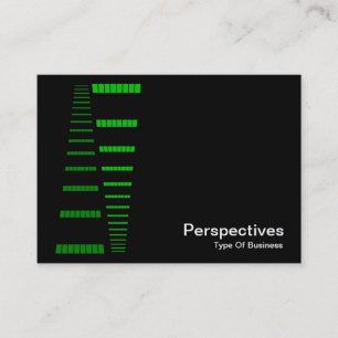 Carte De Visite Perspectives - Vert et Blanc sur Noir