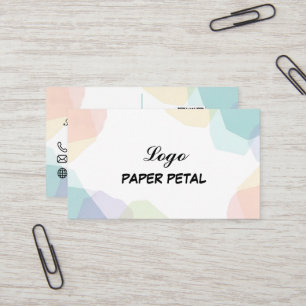 Carte de visite pétal papier