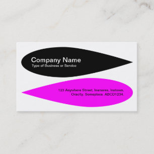 Carte De Visite Pétales alternatifs - Noir et Magenta