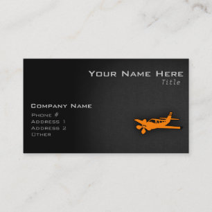 Carte De Visite Petit avion orange