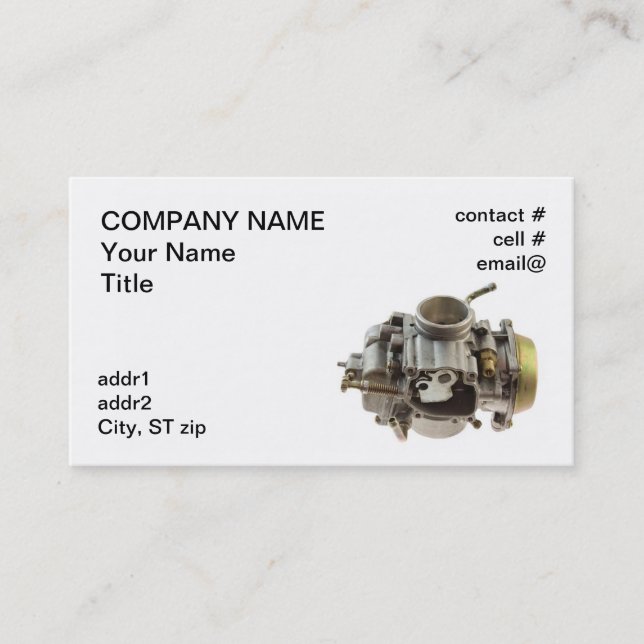 Carte De Visite petit carburateur de moteur (Devant)
