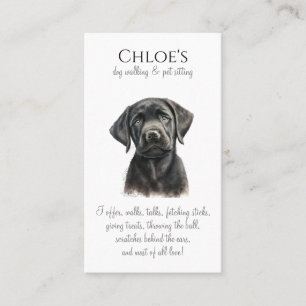 Carte De Visite Petit chien animal de compagnie Sitter chien Walke