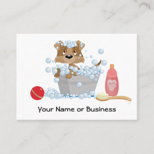 Carte De Visite Petit Chien Bain Animaux Grooming Chien Grooming