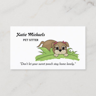 Carte De Visite Petit Chien Chien Avec Vaches Roses Services De Sé