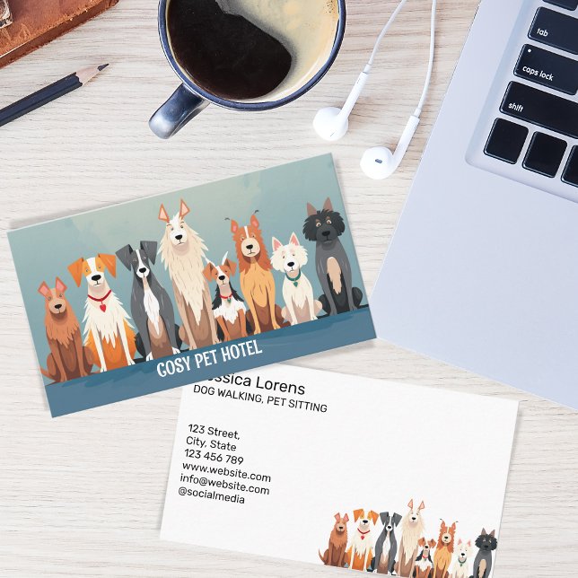 Carte De Visite Petit chien, Groomer pour animaux, Vétérinaire, Ch (Créateur téléchargé)