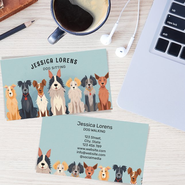 Carte De Visite Petit chien, Groomer pour animaux, Vétérinaire, Ch (Créateur téléchargé)