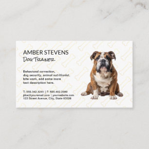 Carte De Visite Petit chien   Motif de chien os