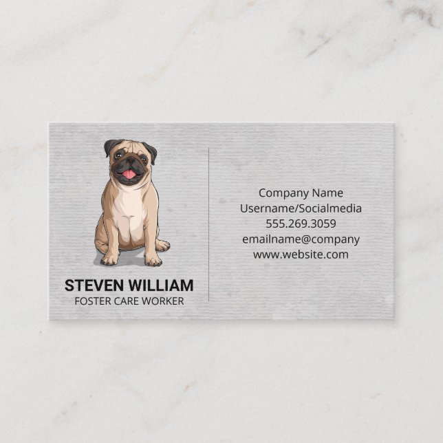 Carte De Visite Petit chien | Protection des animaux | vétérinaire (Devant)