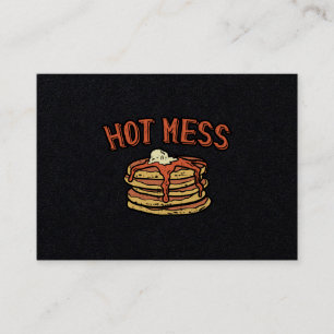 Carte De Visite Petit-déjeuner de Pancakes Hot Mess