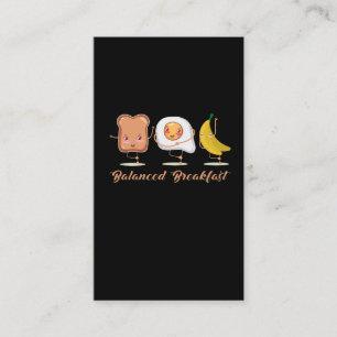 Carte De Visite Petit-déjeuner équilibré Oeuf Toast Banana Aliment