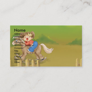 Carte De Visite petit garçon cow-boy qui se balance