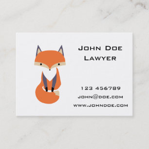 Carte De Visite Petite illustration mignonne de Fox rouge
