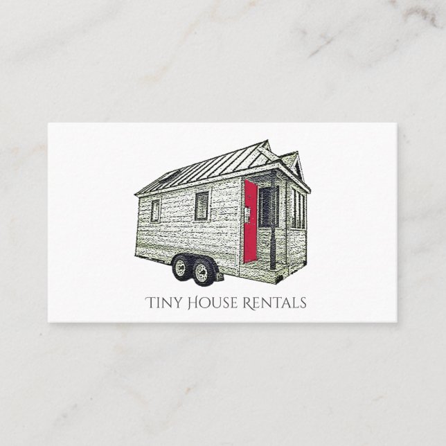 Carte De Visite Petite Maison En Location De Roues Ou De Bâtisseur (Devant)