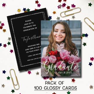 Carte De Visite Petite taille de la photo Graduation Glossy Invita
