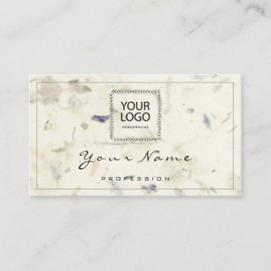 Carte De Visite Petites entreprises Floral QR LOGO Bio biologique