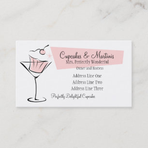 Carte De Visite Petits gâteaux et martini