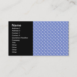 Carte De Visite Petits motifs d'étoiles et de lunes sur fond bleu