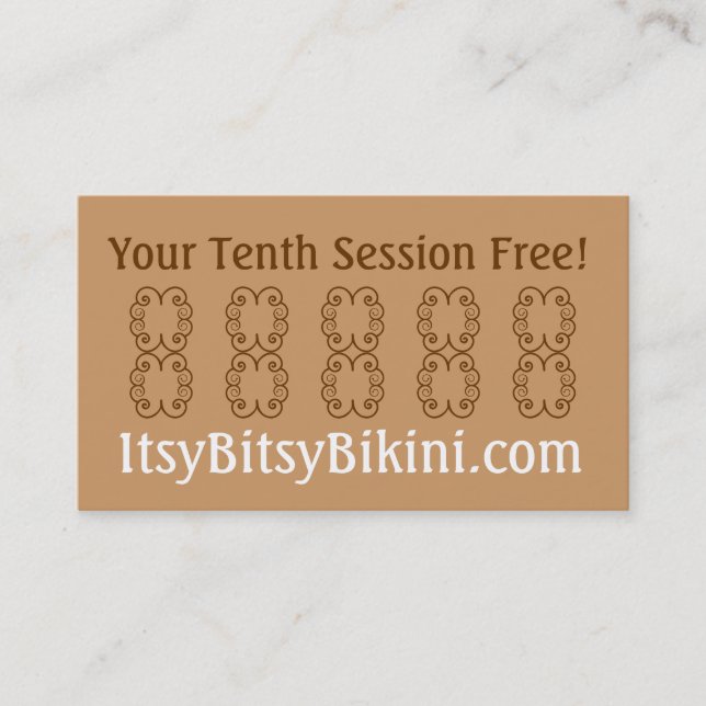 Carte De Visite Peu de bikini rouge (Devant)