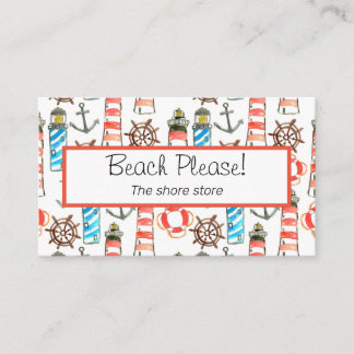 Carte De Visite Phare patriotique d'aquarelle