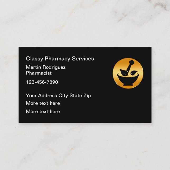 Carte De Visite Pharmacie de vente au détail classique (Devant)